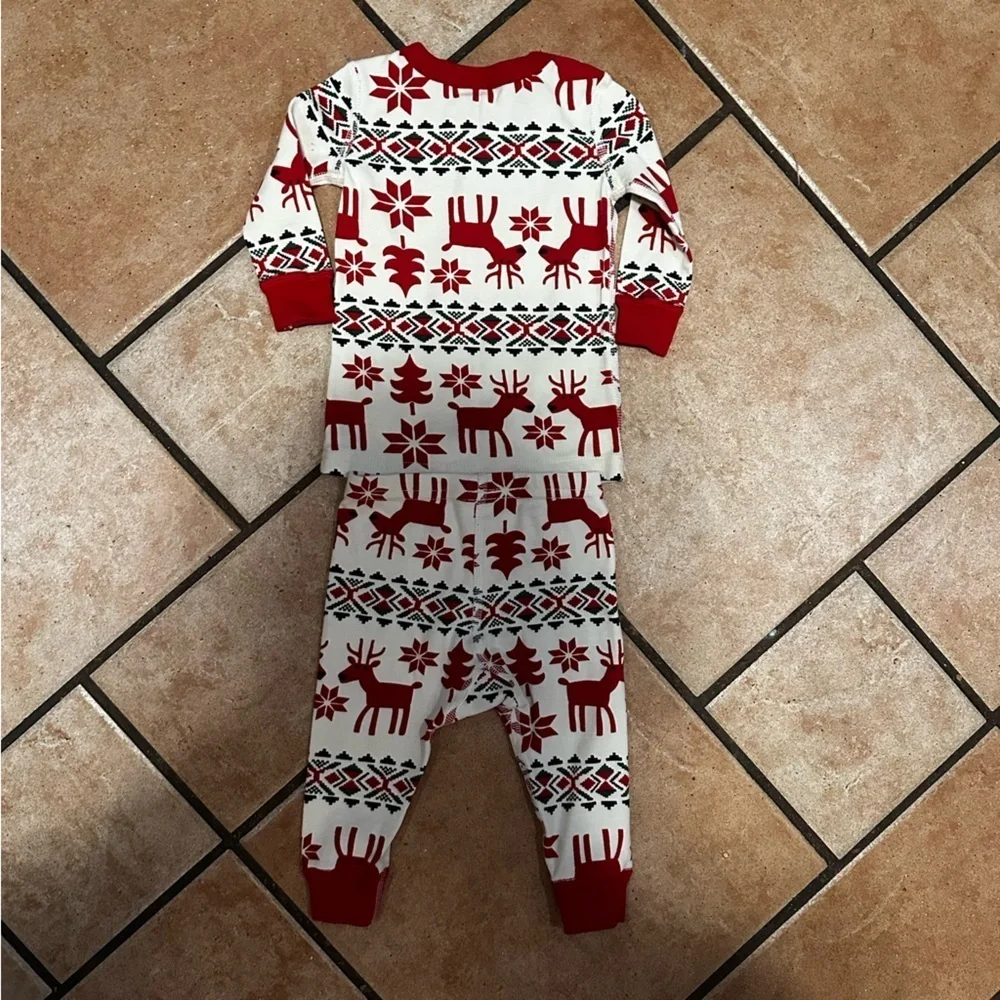 Hanna Andersson Christmas Dear Deer Pajamas 3/6M